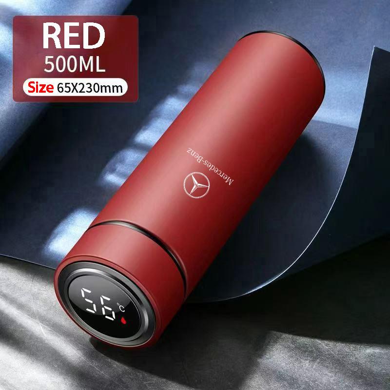 500ML Portable Stainless Steel Water Bottle For Mercedes benz A B G Class AMG W203 W205 W210 W211 W212 W221 Water Cup Travel Mug