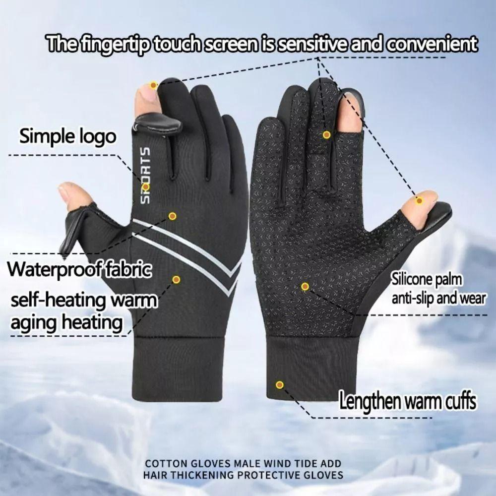 Touchscreen Cycling Gloves Double Layer Ski Gloves Unisex Winter Gloves