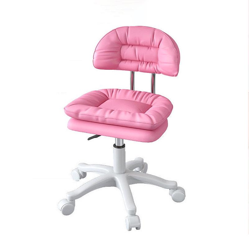 Liftable Rotating Beauty Stool with Backrest - Simplistic Design for Makeup and Nail Art
