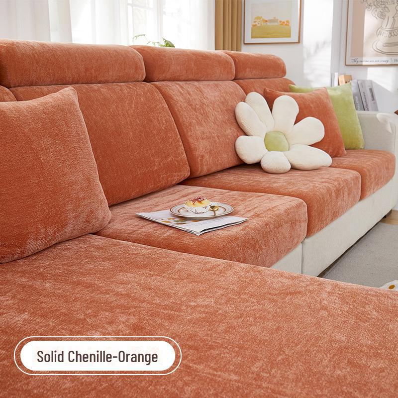 Chenilowy antypoślizgowy pokrowiec na sofę na każdą porę roku z ochroną przed zarysowaniami