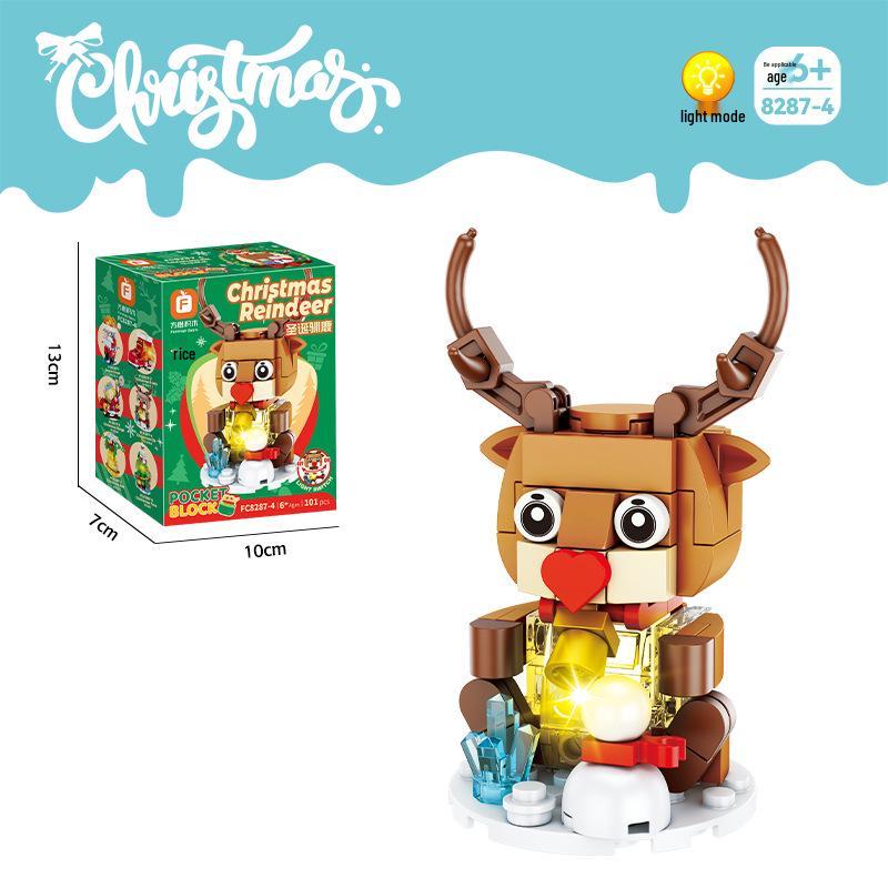Lele Brothers Christmas Tree Building Blocks for Kids - Educational Toy Set