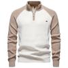 New Autumn and Winter Men's Sweaters Long-sleeved Half-zip Stand-Collar Solid Color Versatile Casual Trendy Sweater