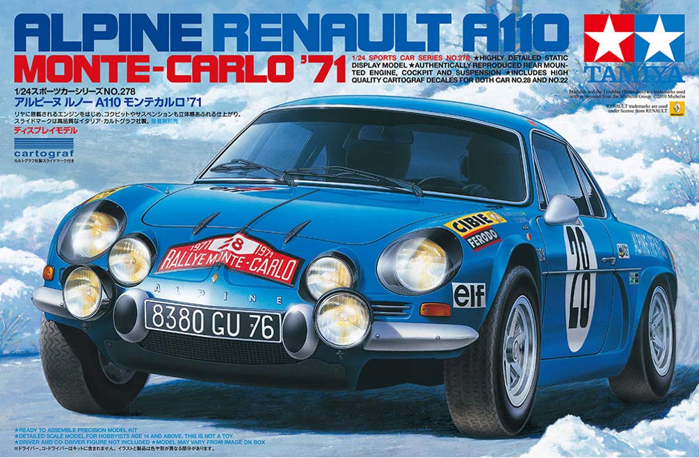 Tamiya Sports Car Series Alpine Renault A110 Monte Carlo 1971 Plastic Model 24278 1/24 No.278