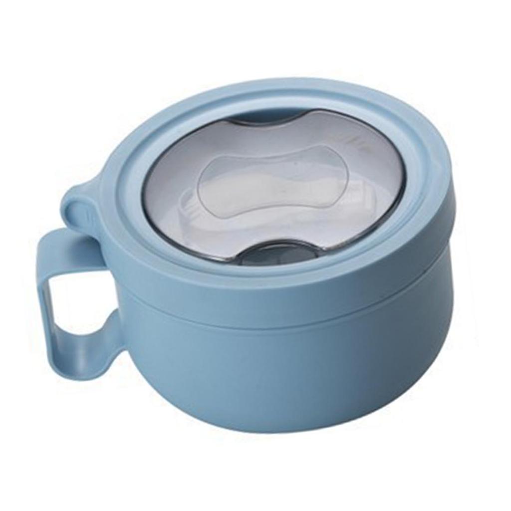 Insulated Bowl Leakage Proof 304 Stainless Steel Interior Thermal Soup Bowl with Handle for Noodle