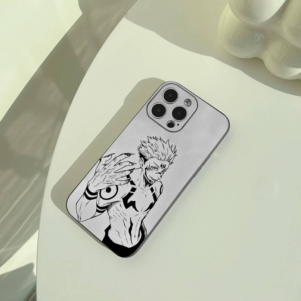 Popular-Anime--Jujutsu -Kaisen Phone Case For iPhone 17,16,15,14,13,12,11 Pro Max, Lightweight and practical Soft Black Cover iPhone15