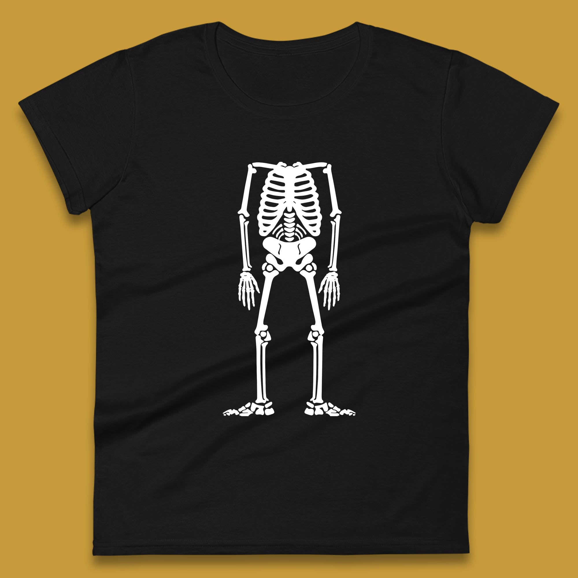 

Skeleton Without Head Halloween Headless Skeleton Horror Scary Skull Womens Tee T Shirt Mens Tops Unisex Top L