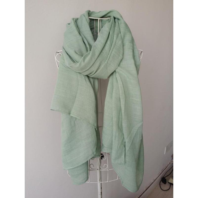 Autumn and Winter Cotton Solid Scarfs For Ladies 150*190 Cotton Hijab Scarf