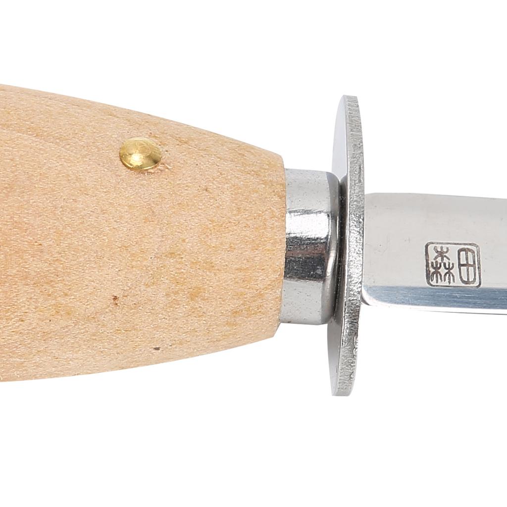 Oyster Opener, Oyster Opener Knife Ostionera Knife Stainless Steel with Sturdy Wooden Handle, for Seafood and Mollusks