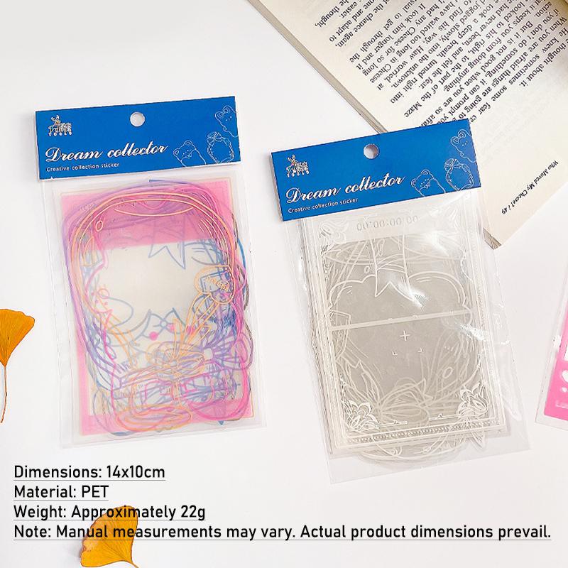 Transparent Preserved Flower Bookmark Set DIY Pressed Flower Bookmark Craft Kit with Clear Jar Stickers Handmade Bookmarks