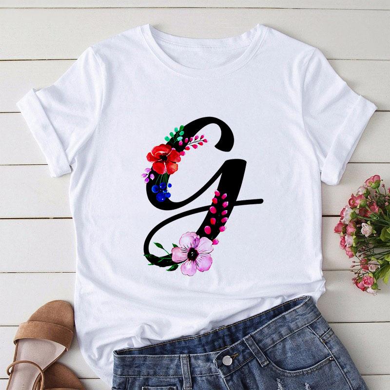 Women S Letter Printed T Shirt Girl Harajuku Short Sleeved O Neck Tees Shirt Female Summer