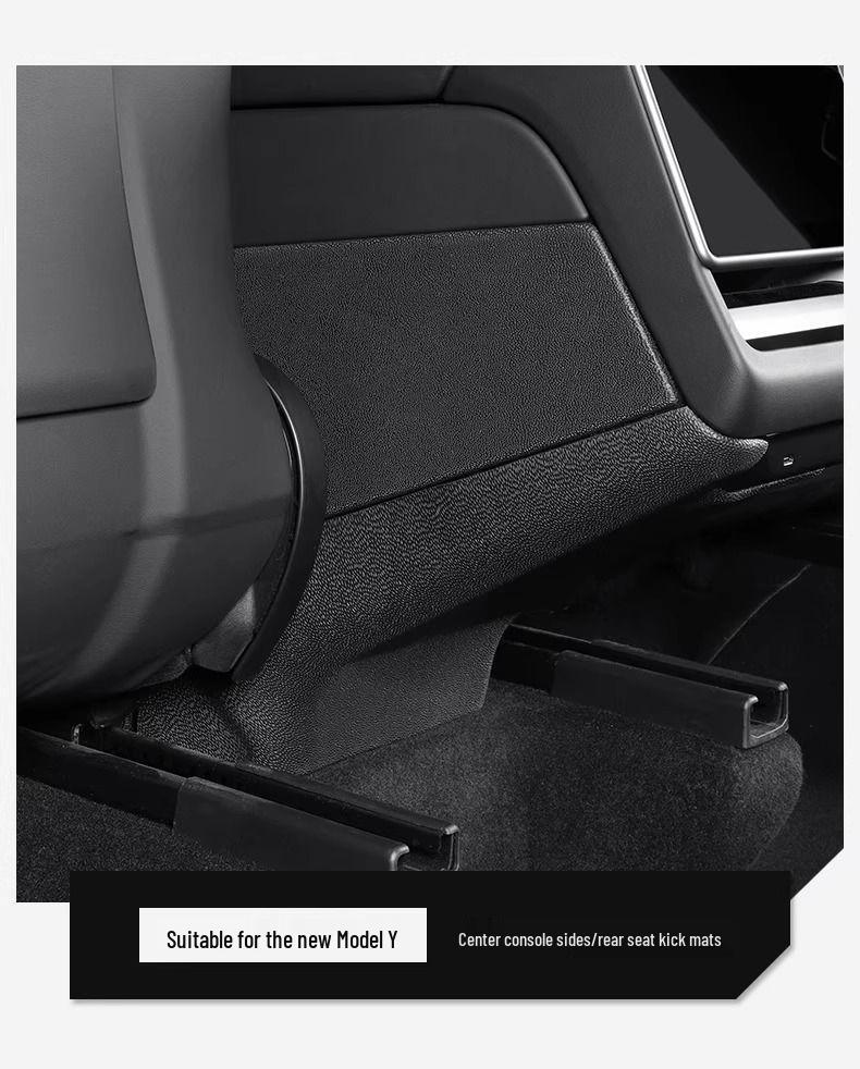 Tesla Model Y 25 New Version: Center Console Anti-Kick Pads - Protective Interior Panels, Model Y Accessories