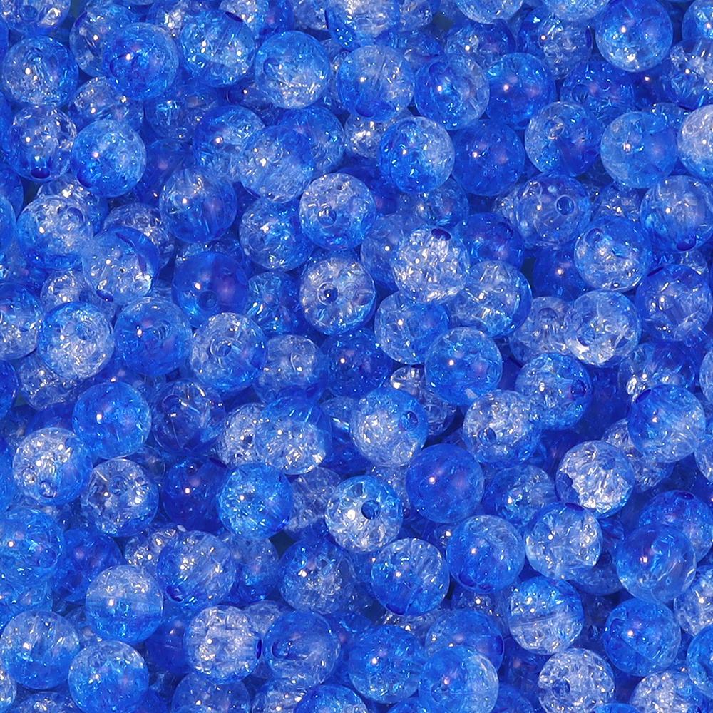 50pcs/Lot 8 10mm Colorful Cracked Beads Acrylic Beads Colorful Round Loose Spacer Bead For Jewelry Making DIY Bracelet Necklace