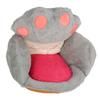 Cute Cat Paw Cushion Half Surrounded Office Chair Pillow Floor Cushion Pad for Bedroom Living Room Cafe Dorm Decor Grey