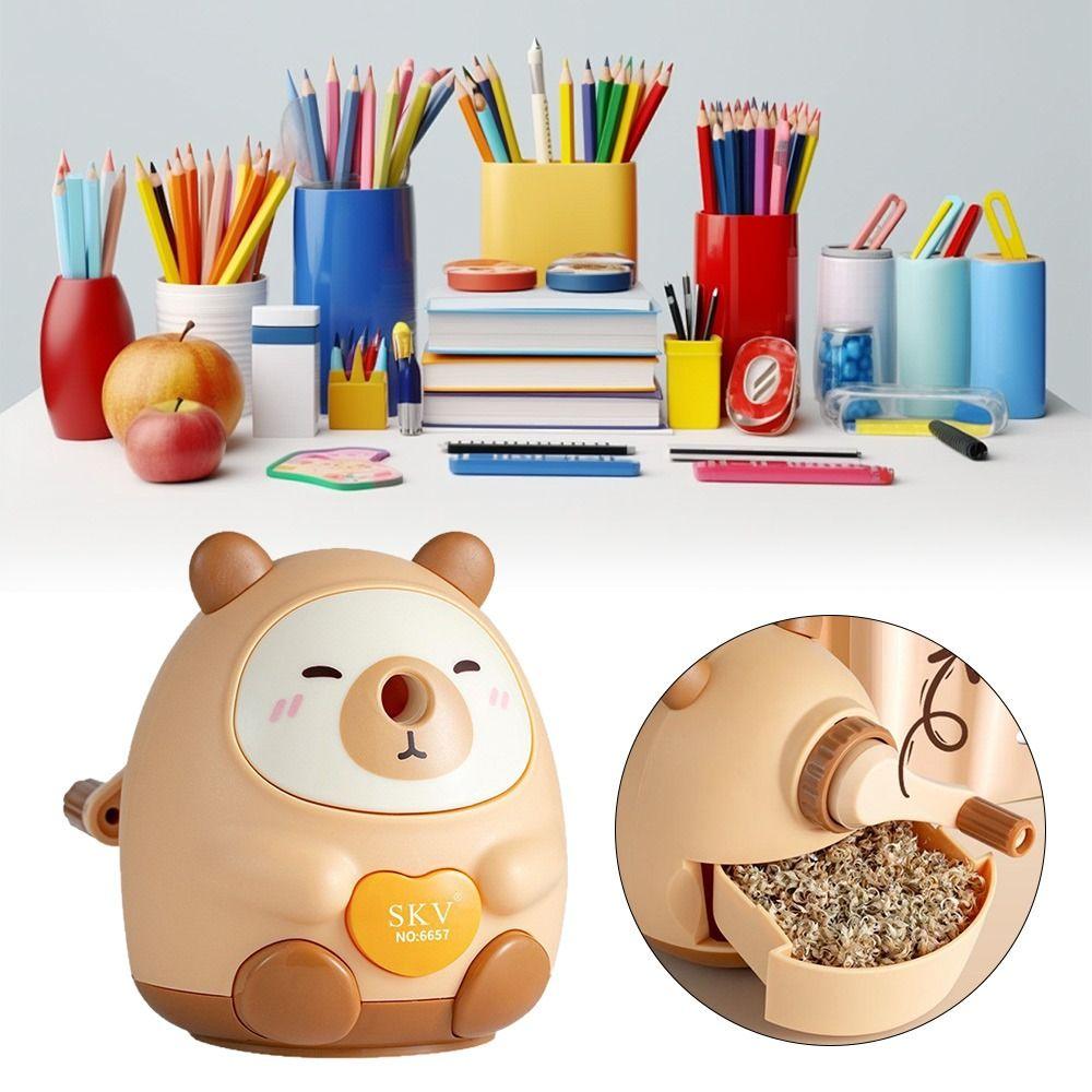Pencil Automatically Enters Pencil Sharpener Hand-cranked Mechanical Tool  For Office School