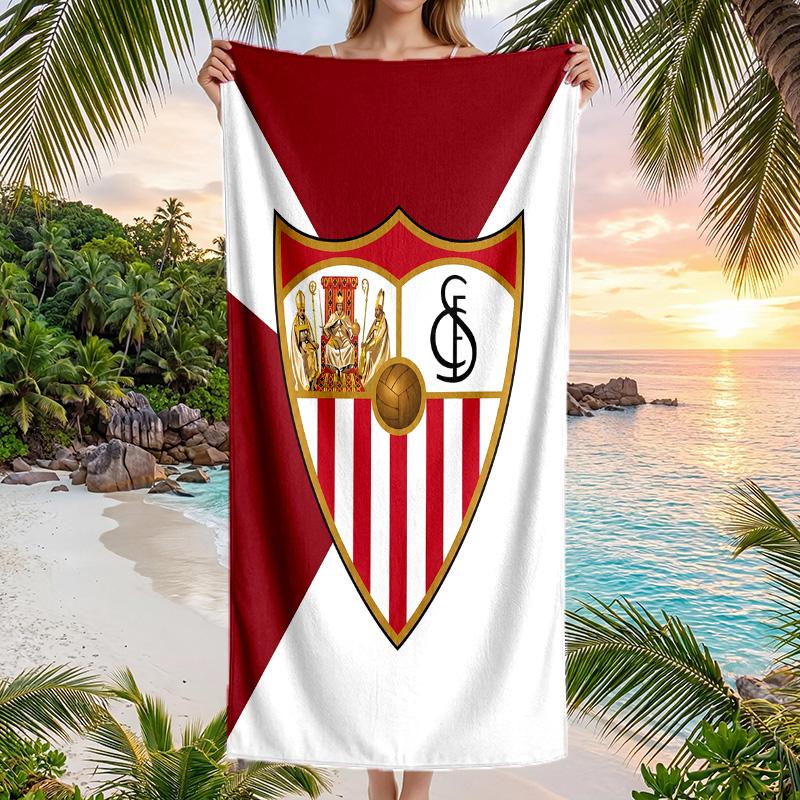 Sevilla FC print Quick Dry Beach Towel Microfiber Absorbent Portable Travel Swimming Towel