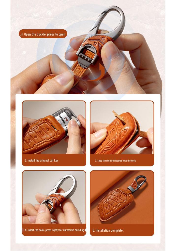 Premium Key Case for BMW X5, X1, X3, X7, 5 Series (530, 525 Li), 3 Series (330, 325 Li)