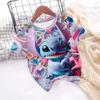 New Hot Sale Stitch T Shirts 3D Printing Graphic T-shirt Disney Casual Short Sleeve Stitch Tops Boys Girls Casual Clothes