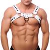 Snap Leather Harness White - The Red Harness - Men's Harness