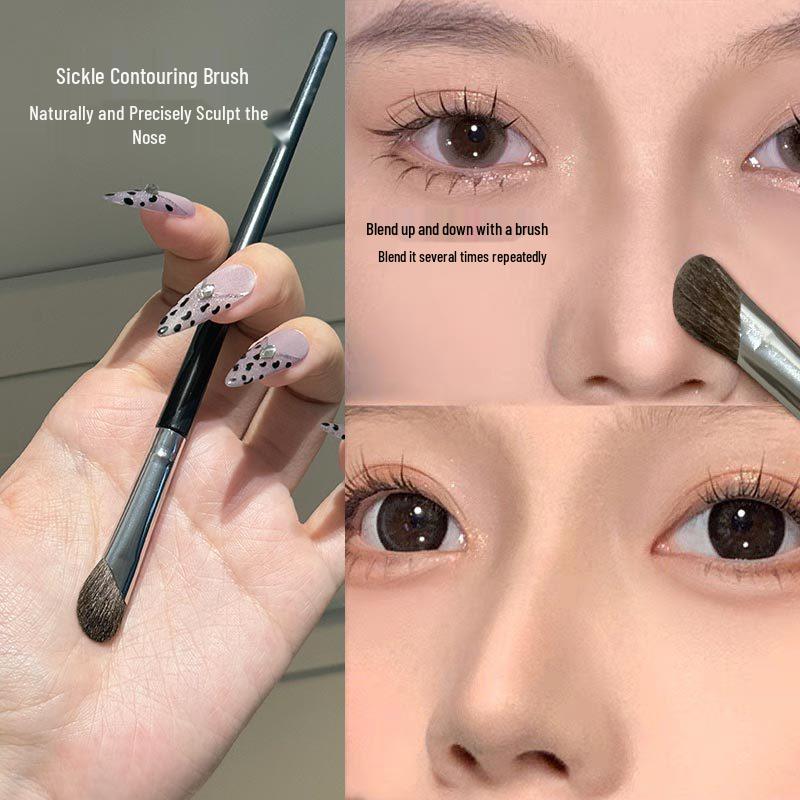 Eye Makeup Brush Set: Precision Eyeshadow, Inner Corner, Under-Eye Bag, Eyeliner, Outer Corner.