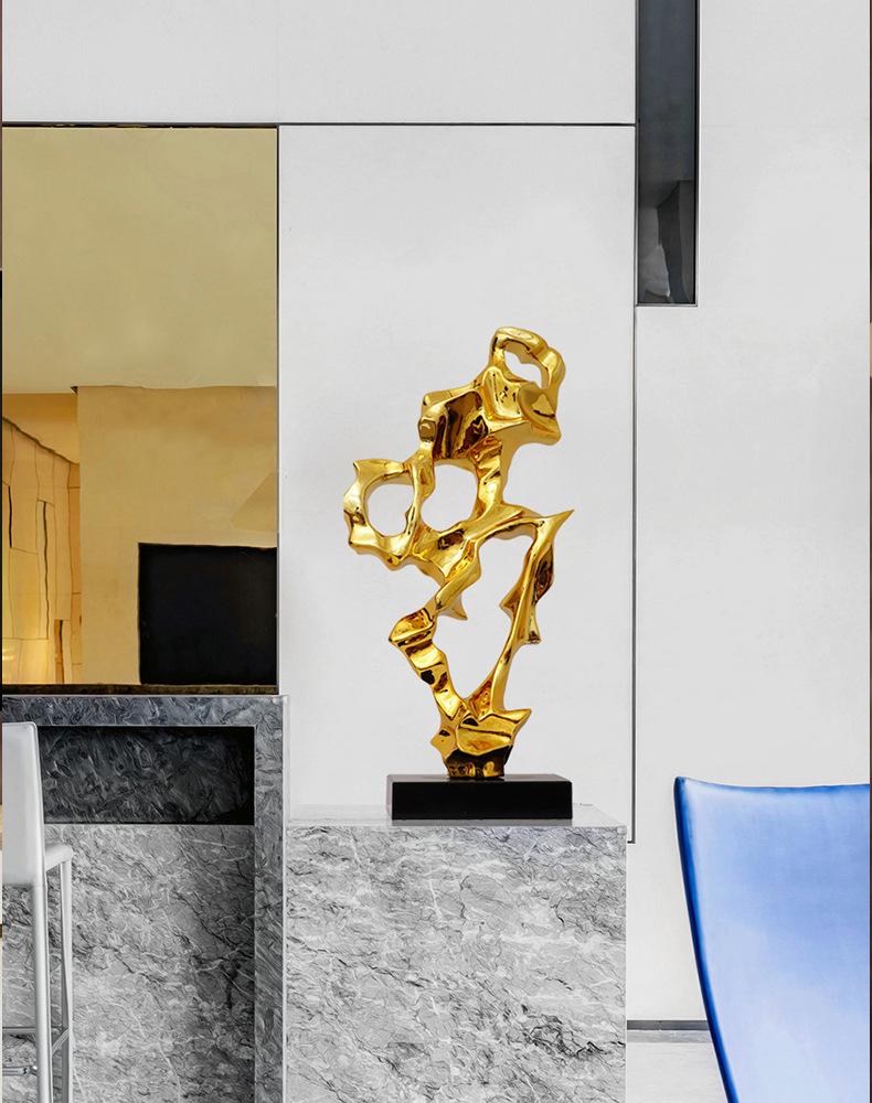 Light Luxury Resin Floor-to-ceiling Sculptures Modern Home Decor Hotel Lobby Statue Ornaments Porch Transparent Art Decoration