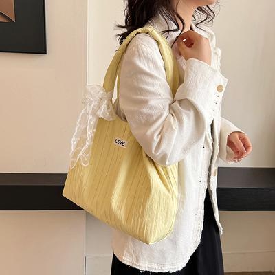 Korean Large-capacity Tote Bag Summer Texture Cloth Bag Bag Women's Fashion Shoulder Bag Casual Fashion Oblique Span Bag