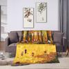 Stardew Valley Animals Chicken Flannel Blanket  Warm Soft Throw Blanket for Couch Chair Camping Novelty Bedspread Sofa Bed Cover