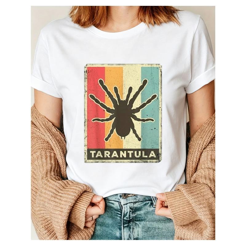 Womens Vintage Tarantula Graphic TShirt HeavyDuty Retro Spider Tee Ground with Bold TARANTULA Text AllSeason Casual Shirt