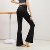 Women's High-Waist Yoga Flare Pants - Slimming, Hip-Lifting, Peach, High-Elastic Fitness Wear