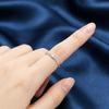 High-End Rhinestone Heart Open Ring for Women - Elegant Pinky Sterling Silver Design