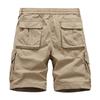 Men's Cargo Shorts Elastic Waist Drawstring Summer Casual Cotton Work Athletic Shorts Lightweight Outdoor Hiking Tactical Shorts