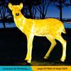Luminous Fiberglass Sika Deer Sculpture for Garden Lawn Decoration