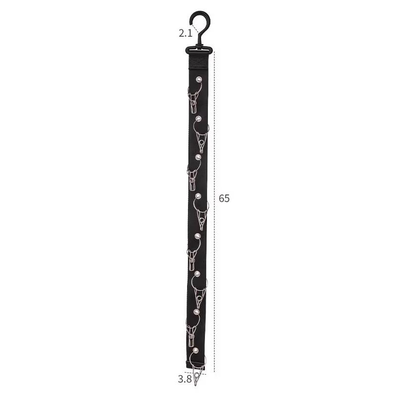 8 Clips Hanging Closet Organizer Cap Door Wall Mounted Rack Free Punch Hat Holder