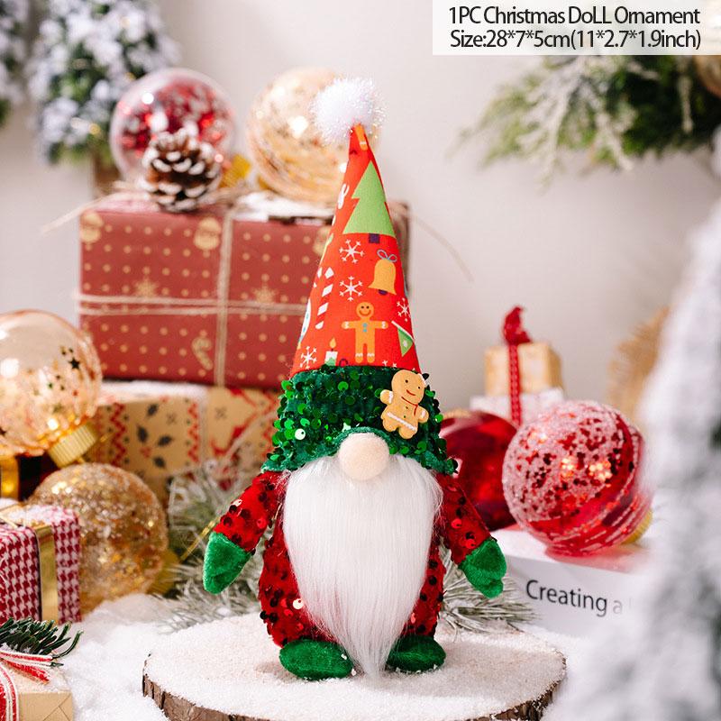 Nordic Gnome Plush Faceless Doll Christmas Decoration for Home Handmake Santa Elf Doll New Year kids Gifts Xmas Table Ornaments