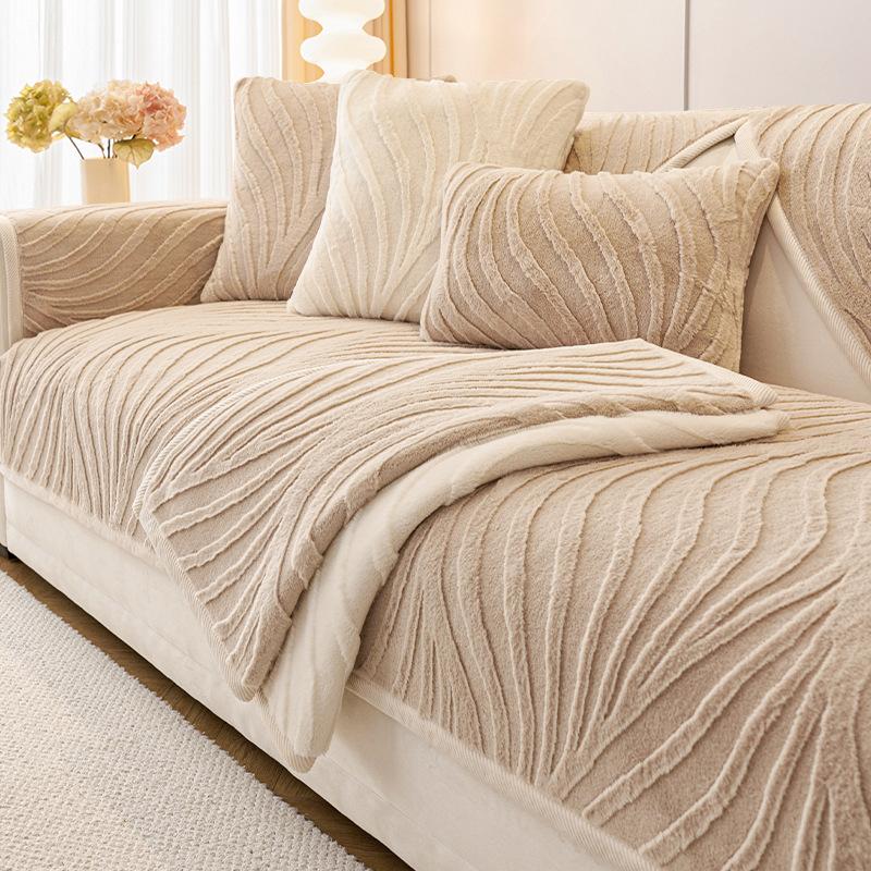 Special Rabbit Plush Sofa Cushion, Warm Seat Cushion In Autumn And Winter, Non-Slip Sofa Cover, New Cover, Anti-Scratch