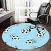 Soccer Ball Office Carpet Chair Mats, Football Patterned Rug for Home Decor, Office Carpet Gift, Suitable for Bedroom, Living Room, Various Rooms1118