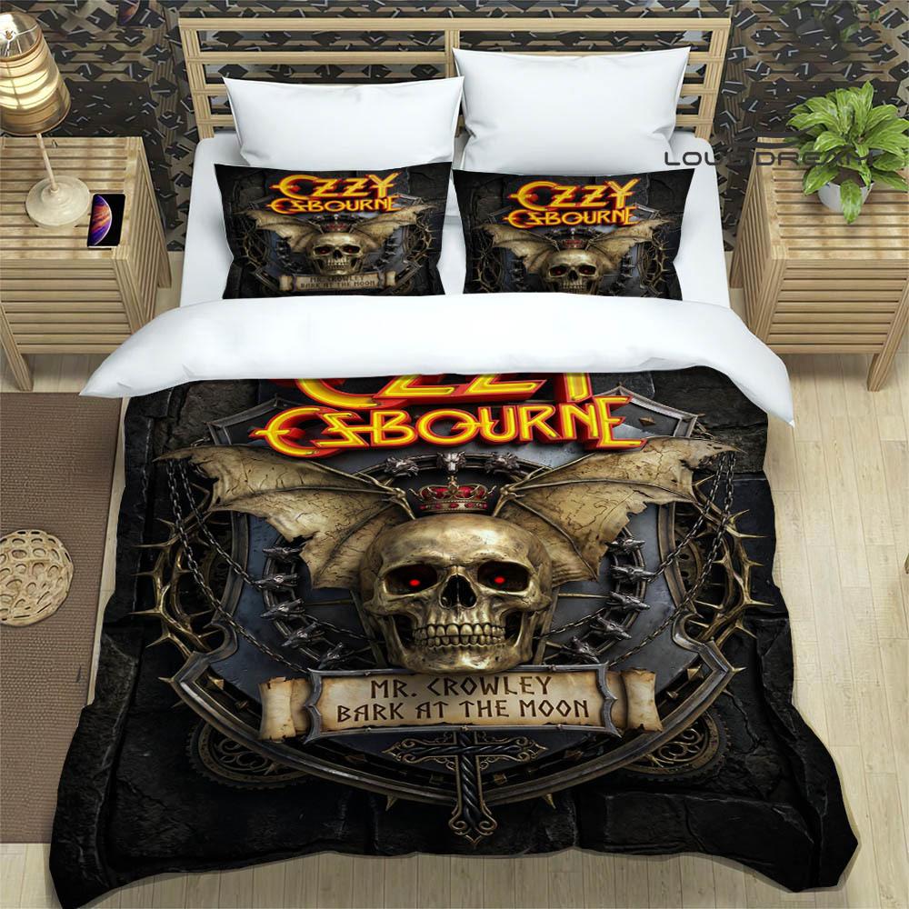 Set Biancheria da Letto Stampati Ozzy Osbourne squisito set di biancheria da letto copripiumino set piumone set biancheria da letto lusso regalo di compleanno