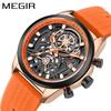 MEGIR Men's Silicone Quartz Watch 2235 - Fashionable Mechanical Style