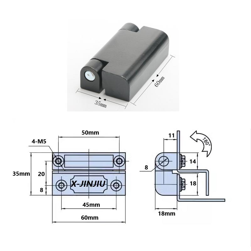 Verlängerung und Verbreiterung von Zinklegierungs-Scharnier mechanische Ausrüstung elektrische Schranktür-Scharnier