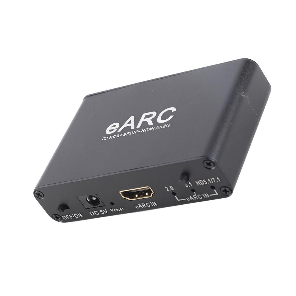 EARC ARC Sound Extractor HD Multimedia Interface Optical 3.5mm Output HD Multimedia ARC Adapter for HDTV Speaker