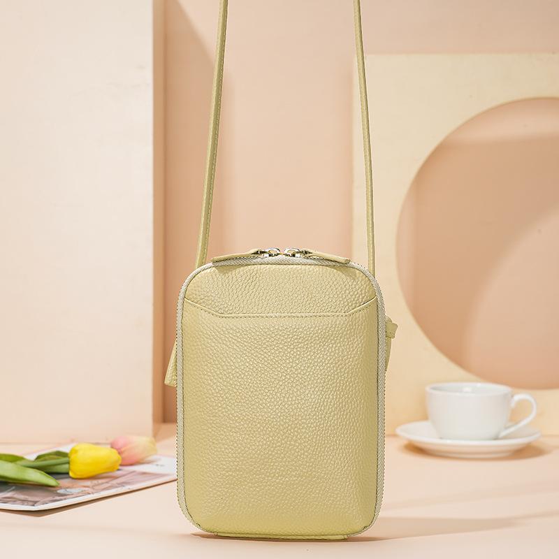 New Women Handbags Genuine Leather Zipper Crossbody Bags Female Large Capacity Shoulder Bags for Women Solid Phone Purse Flap
