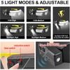 Lunettes Lampe Frontale Rechargeables Avec Capteurs de Mouvement Et Commande Tactile Pour Éclairage Mains Libres Lors d'Activités Extérieures