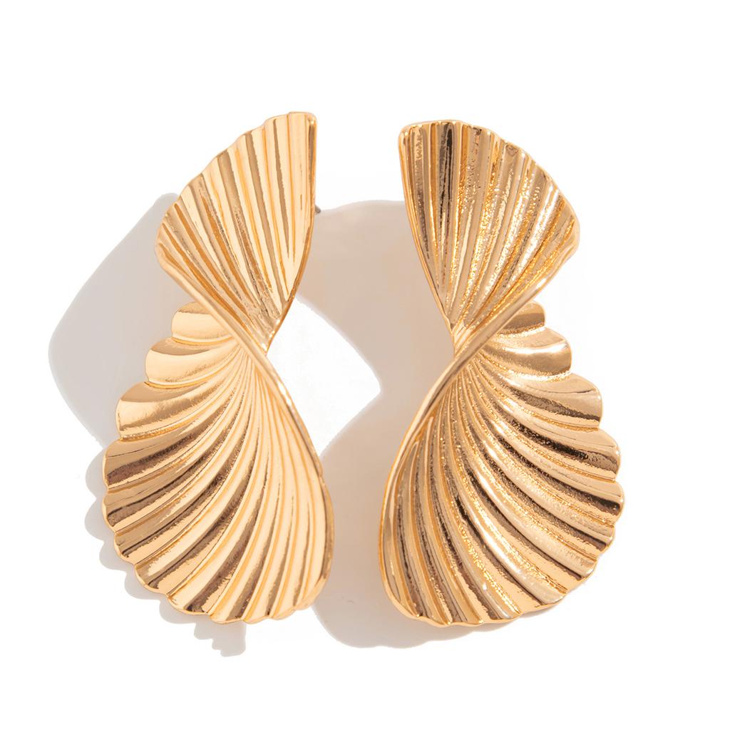 Light Luxury Style Irregular Alloy Earrings Fashionable Geometric Earring Set New Model