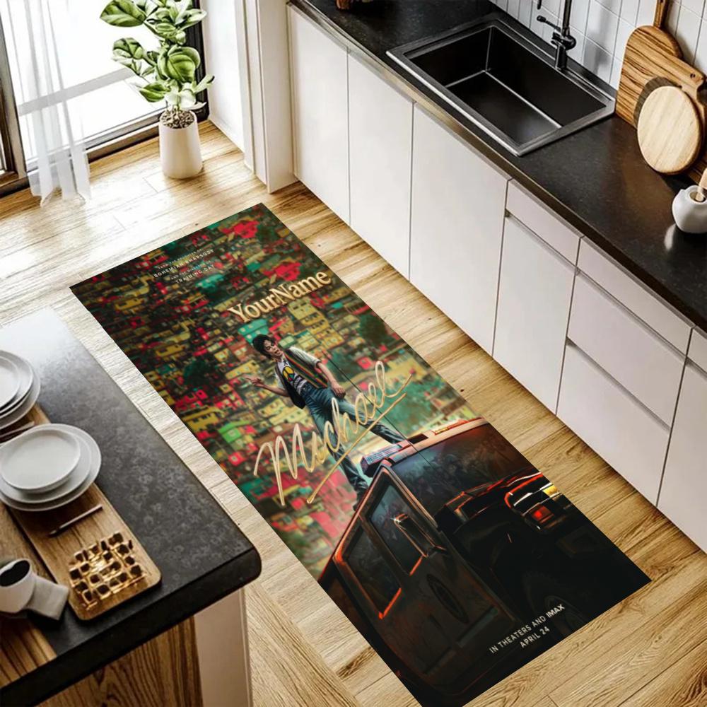 Michael Jackson Customize Your Name Kitchen Rug Runner Rug Laundry Mat Hallway Entryway The Best Gift Choice