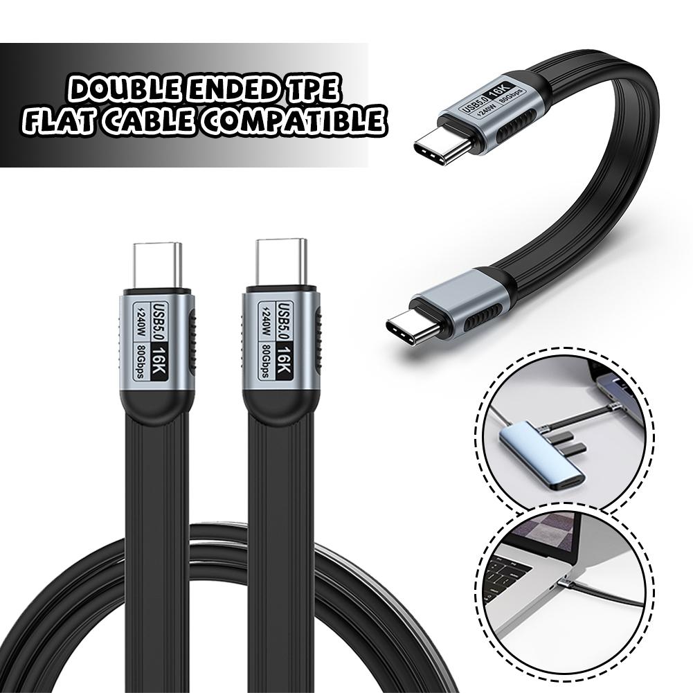 240W Data Cord 3 4 5 USB 5.0 USB C To C Data Transfer Cable With Fast Charging Cable for Desk USB Type-C For iPhone MacBook