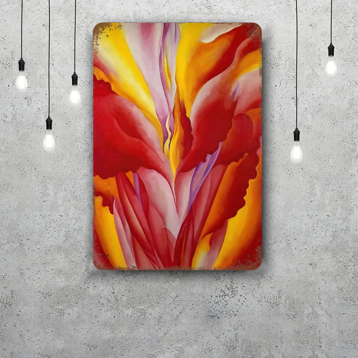 

georgia okeeffe Retro Vintage Tin Sign Poster Decorative Plaque Metal Plate Wall Decor 20x30cm（7.8x11.8inch）