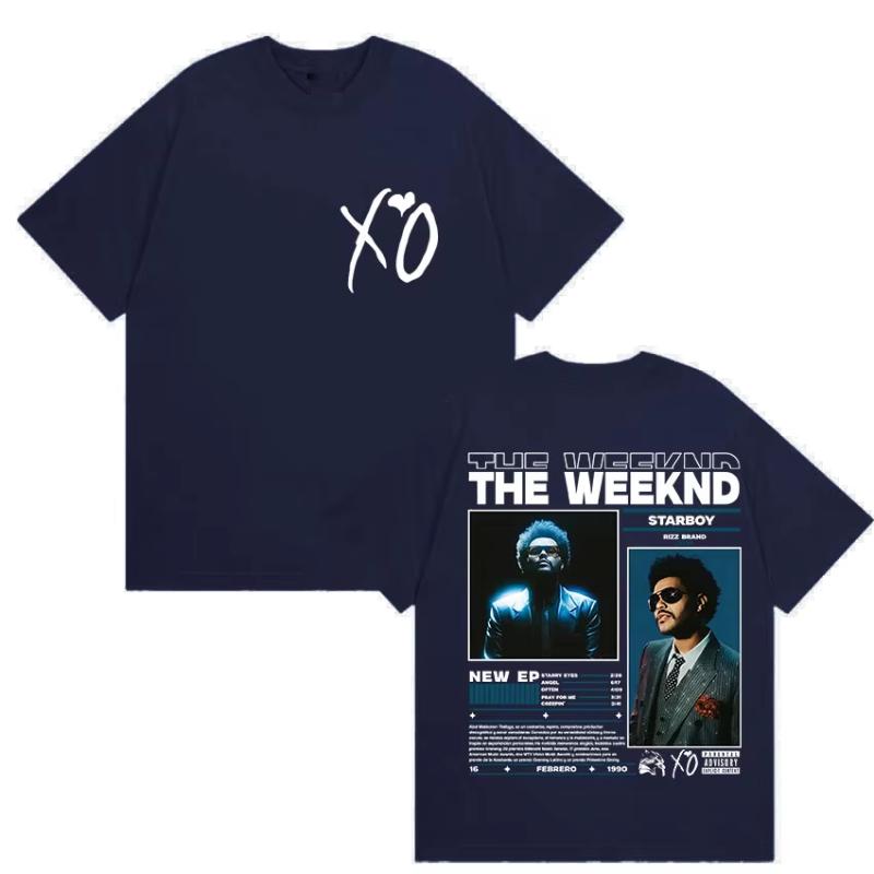 

Rap Singer THE WEEKEND STARBOY XO Tour 2026 Summer New Vintage Pattern Tshirt for Unisex Women Fashionable Hiphop Cotton Tshirt M
