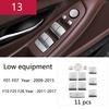 For BMW 5 7 Series X3 X4 F01 F10 F25 F26 Car Styling Gear Shift Panel Multimedia Buttons Handrest Cover Sticker Trim Accessories