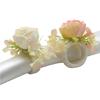 Pack of 6 Realistic Flower Napkin Rings Table Decorations for Wedding Banquets
