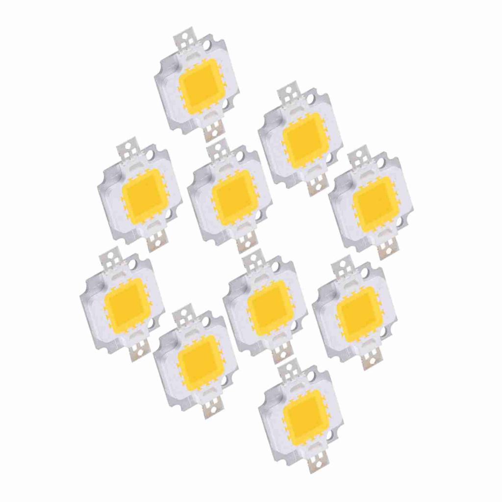 10 Stück 10W LED SMD Chip COB 9-10V Für Lampe Flutlicht Perlen Glühbirne Hoch Weiß