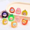 Set of 9 Fruit Girl Resin Charm Set Phone Charm Attachments Unique Glowing Jewelry Pendant Suitable for Decorating Use